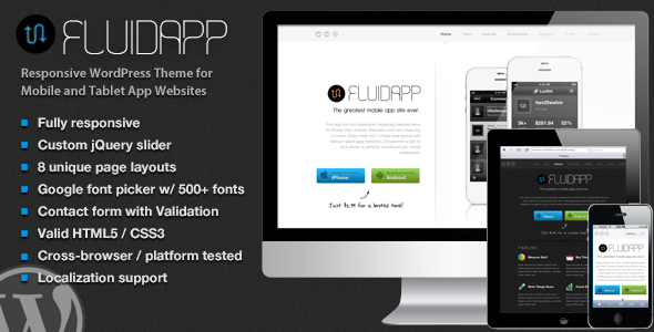 Tema WordPress Fluidapp