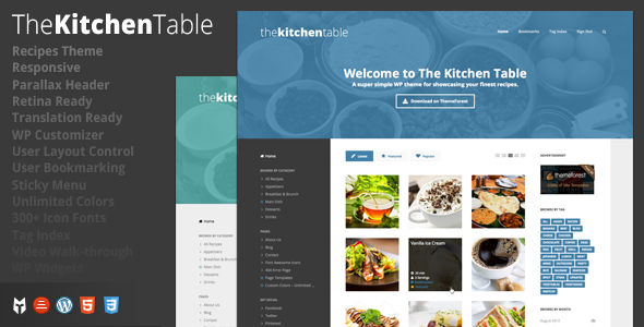 Tema WordPress The Kitchen Table