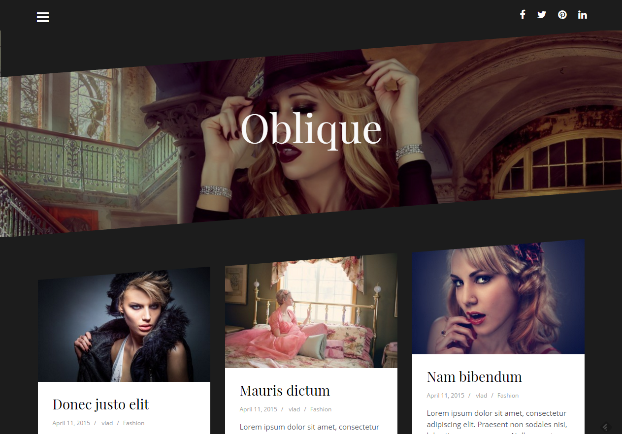 Tema WordPress Oblique